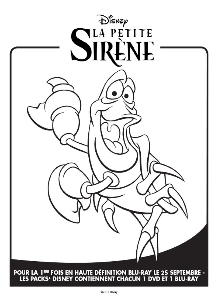 Coloriage Disney La Petite Sirène Officiel Affiche - Ariel la petite sirène à imprimer